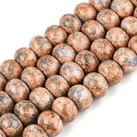 Opaque Baking Paint Glass Beads Strands GLAA-Q110-03A-04-1