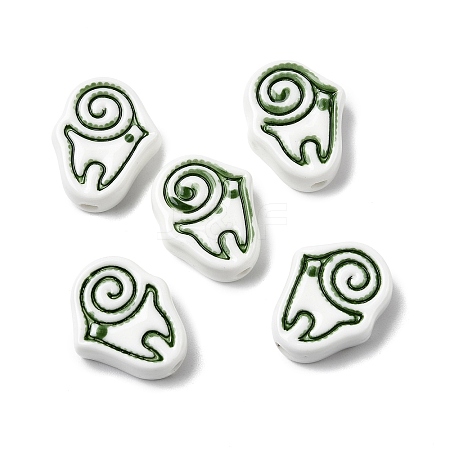 Handmade Porcelain Beads PORC-Z004-01B-1
