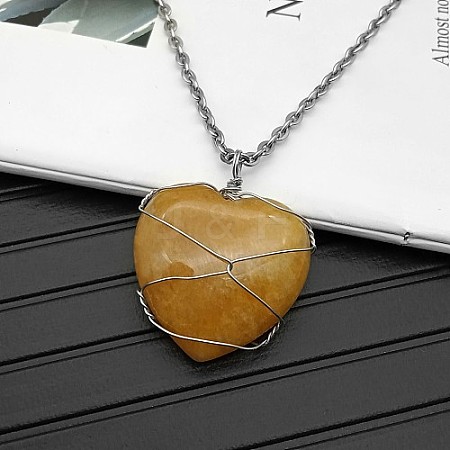 Natural Topaz Jade Pendant Necklaces CY8832-10-1