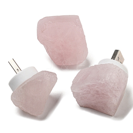 Nuggets Natural Rose Quartz USB Night Light G-Q170-02J-1