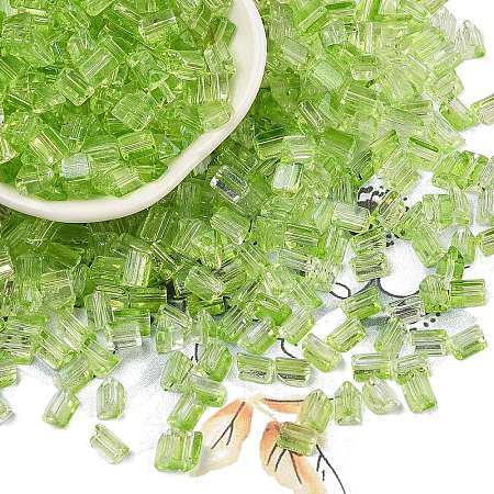 Transparent Spray Painted Glass Seed Beads SEED-L011-10A-06-1