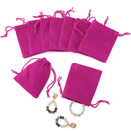 20Pcs Rectangle Velvet Drawstring Pouches TP-TA0001-04C-1
