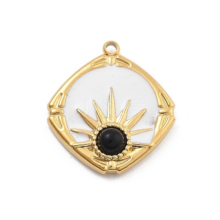 Natural Black Onyx(Dyed & Heated) Pendants STAS-R155-048G-1