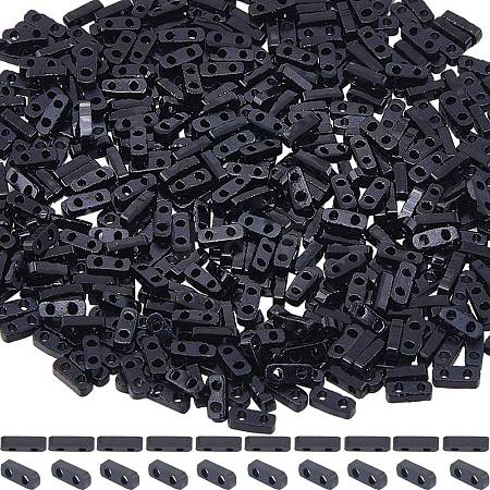 500Pcs 2-Hole Opaque Glass Seed Beads SEED-SC0001-18-1