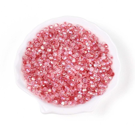 Transparent Spray Painted Glass Beads EGLA-N018-4mm-07-1