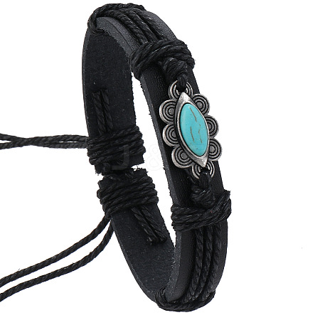 PU Leather Cord Adjustable Bracelets PW-WG0A19C-01-1