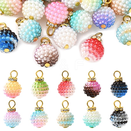 40Pcs Acrylic Pendants PALLOY-FS00035-1