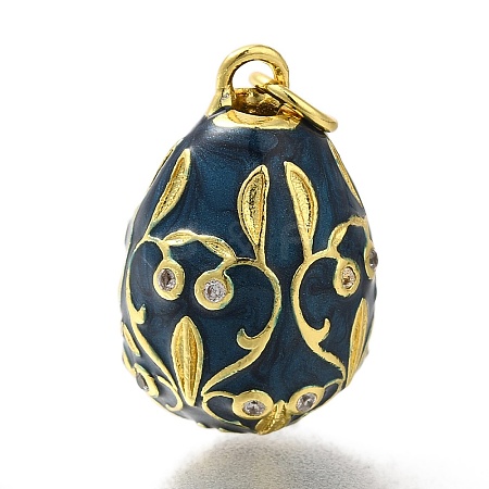 Brass Enamel Pendants KK-K389-149G-01-1