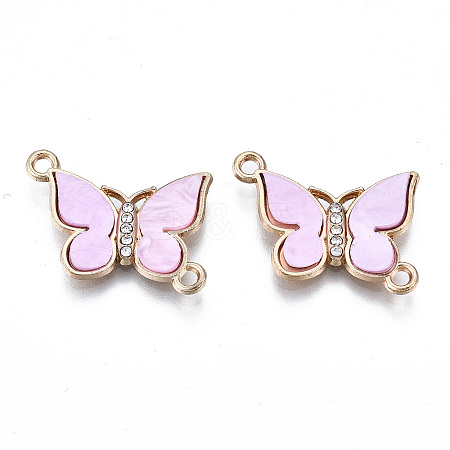 Eco-Friendly Alloy Micro Pave Clear Cubic Zirconia Links Connectors X-ENAM-Q437-058C-NR-1