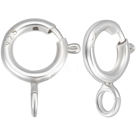 20Pcs 925 Sterling Silver Spring Ring Clasps STER-BBC0001-47-1