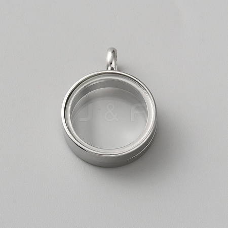 304 Stainless Steel Locket Pendants STAS-WH0033-76B-P-1