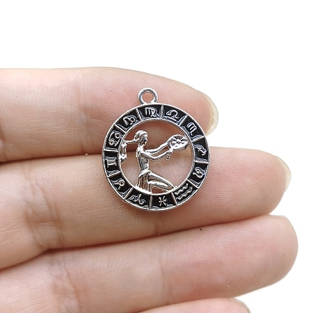 Constellation Themes Alloy Rhinestone Pendants LS-PW-WG6B97D-06-1