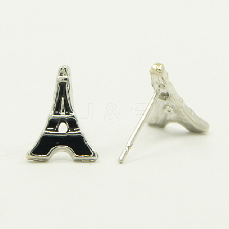Enamel Alloy Ear Studs EJEW-I124-052-1