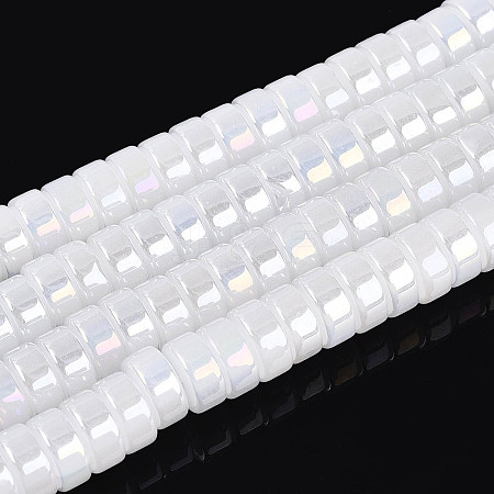AB Color Plated Imitation Jade Glass Beads Strands GLAA-T026-4x8mm-J01-1