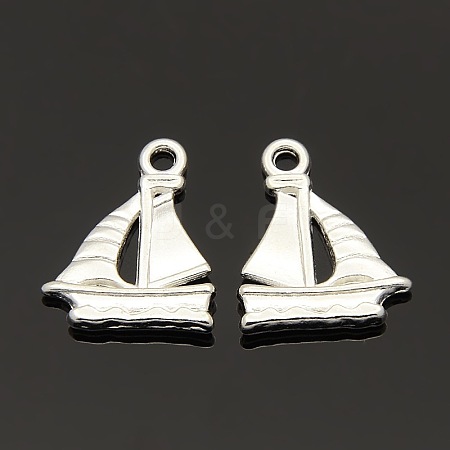 Tibetan Style Alloy Sail Boat Pendants LS-TIBEP-EDD022Y-S-FF-1
