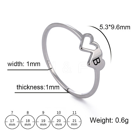 304 Stainless Steel Finger Rings for Women Men FS-WGB974C-06-1