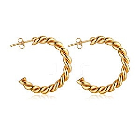 Stainless Steel Hoop Earrings WG89952-07-1