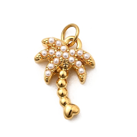 304 Stainless Steel ABS Imitation Pearl Pendants X-STAS-B097-07G-01-1