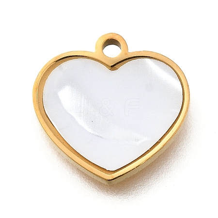 304 Stainless Steel Heart Charms STAS-Q348-07C-G-1