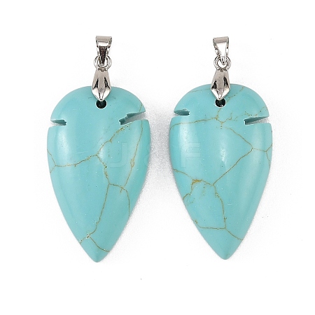 Synthetic Turquoise Pendants G-H359-04P-02-1