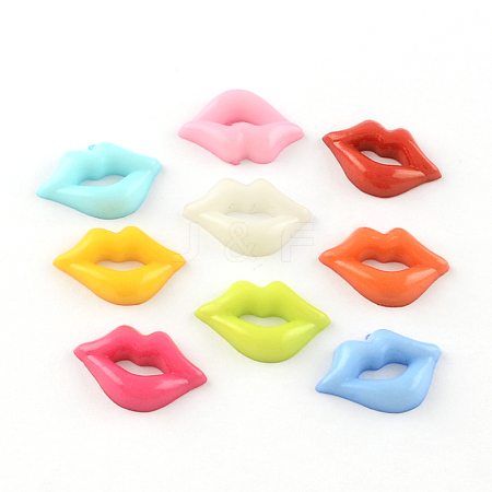 Lip Plastic Cabochons KY-R004-01-1