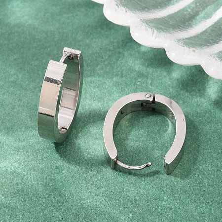 201 Stainless Steel Hoop Earrings EJEW-T056-03P-03-1