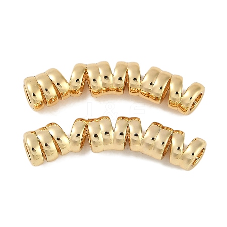 Brass Curved Tube Beads KK-P283-11G-1