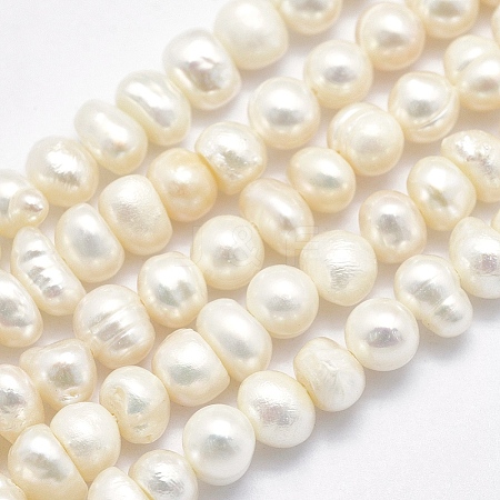 Natural Cultured Freshwater Pearl Beads Strands X-PEAR-F007-50-1