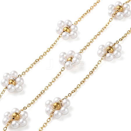 Flower Ion Plating(IP) 304 Stainless Steel Link Chains CHS-Q007-01G-1