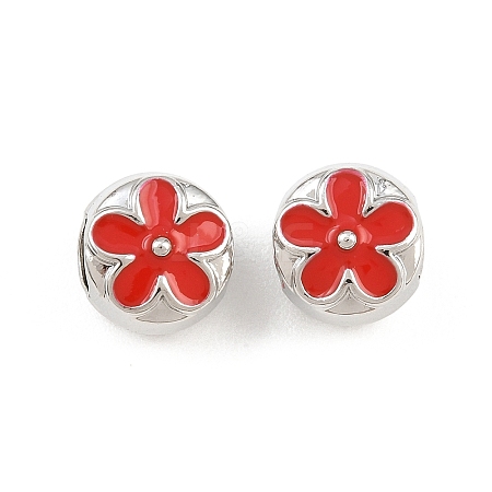 Alloy Enamel European Beads AL-CBAC2D3-21P-01-1