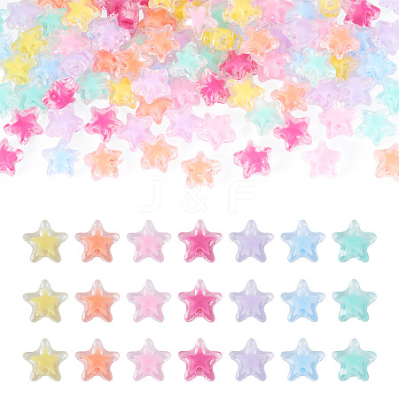 100Pcs Transparent Acrylic Beads OACR-TADJ0001-24-1