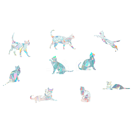 Rectangle with Cat Pattern PVC Wall Stickers X1-CF-TAC0001-12-1
