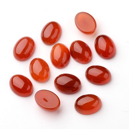 Grade A Natural Red Agate Oval Cabochons G-L394-10B-18x13mm-01-1