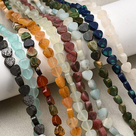 Natural & Synthetic Mixed Gemstone Beads Strands G-F801-B-01-1