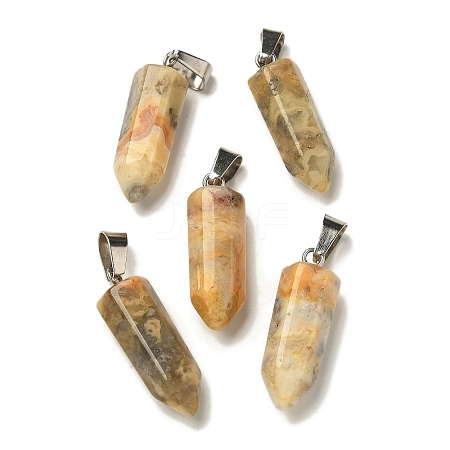 Natural Crazy Agate Pendants G-Z067-07P-19-1