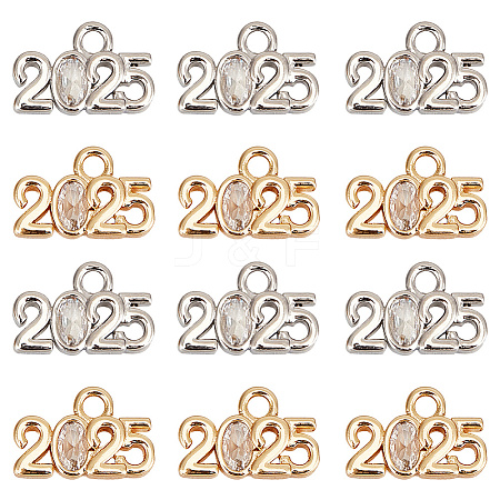 12Pcs 2 Colors Glass Charms KK-SC0005-92-1