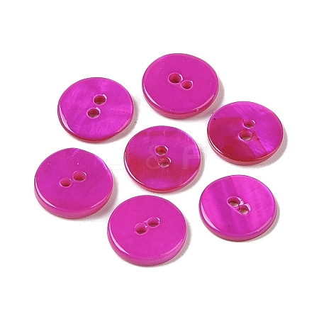 Spray Paint Natural Freshwater Shell Button BSHE-H018-15B-1