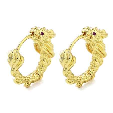 Rack Plating Brass Micro Pave Cubic Zirconia Hoop Earrings for Women EJEW-A038-03G-1