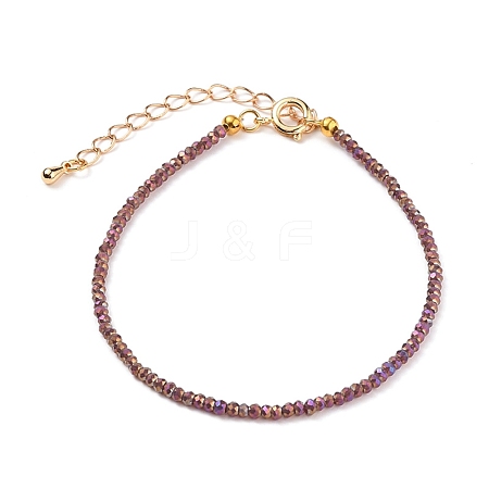 Faceted Electroplate Glass Beaded Bracelets X-BJEW-JB05693-03-1