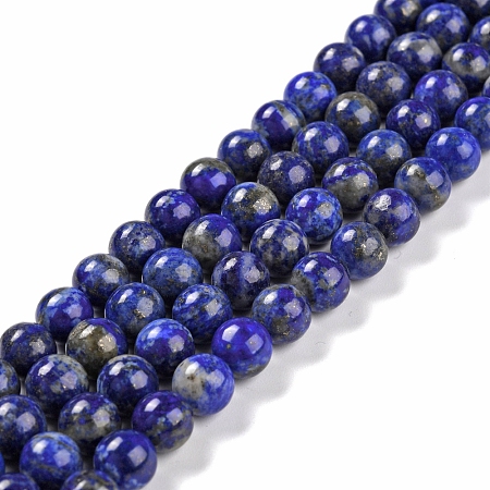 Natural Lapis Lazuli Bead Strands G-G953-03-8mm-1