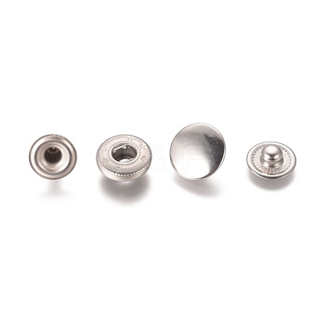 304 Stainless Steel Snap Buttons STAS-WH0014-06C-1
