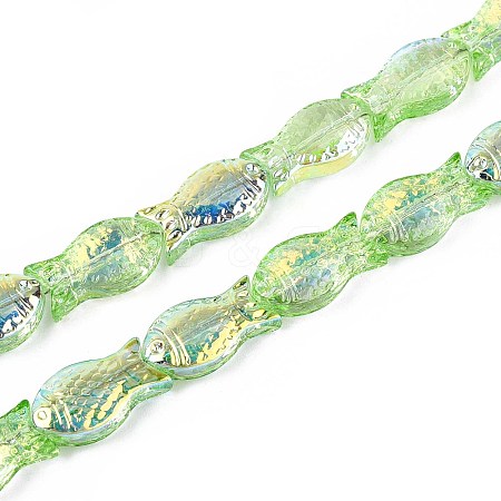 Transparency Electroplate Glass Beads Strands GLAA-T023-40A-08-1-1