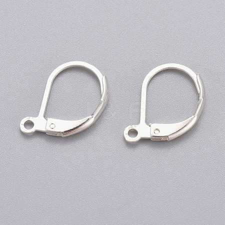 304 Stainless Steel Leverback Earring Findings X-STAS-H434-51S-1