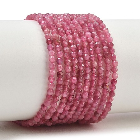 Natural Pink Tourmaline Beads Strands GG-CBA1497-A03-2mm-1