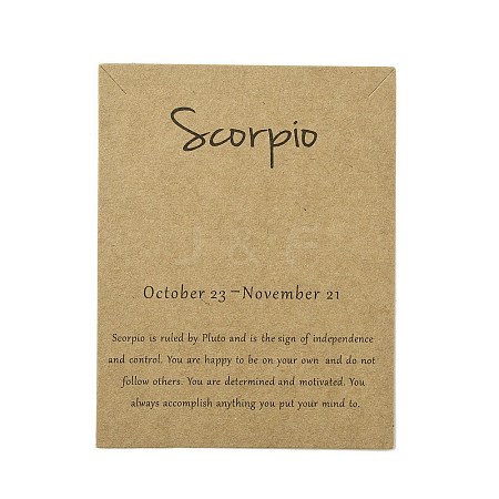 12 Constellation Theme Cardboard Jewelry Display Cards AJEW-TAC0003-10H-1