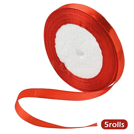 5 Roll Single Face Satin Ribbon SRIB-YW0001-03H-1