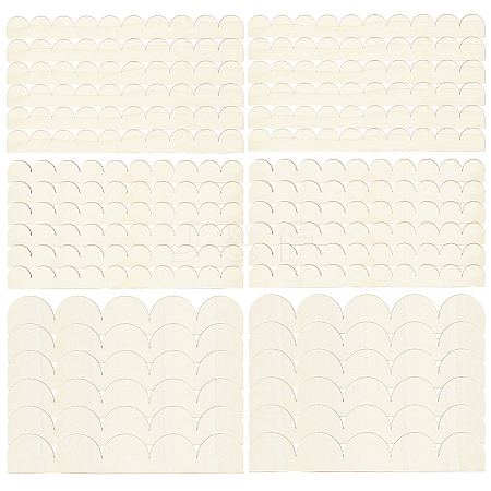 30Pcs 3 Styles Unfinished Fan Shaped Wooden Frames WOOD-GO0001-29-1