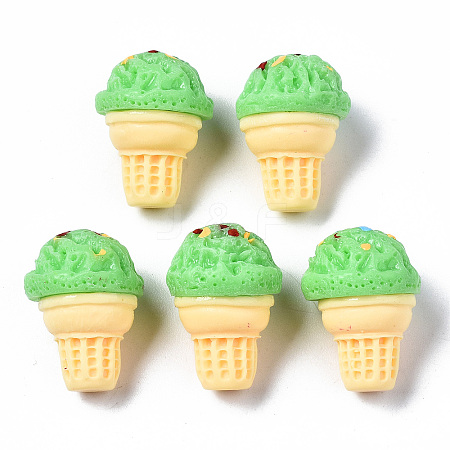 Spray Painted Resin Cabochons LS-CRES-Q215-022E-1