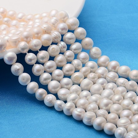 Natural Cultured Freshwater Pearl Beads Strands X-A02S7013-1