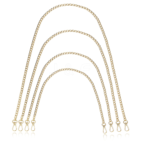 4Pcs 4 Styles Iron Curb Chain Bag Strap FIND-WR0001-22G-1